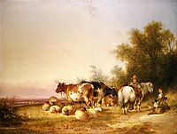 Herders Resting at Lunch, shayer