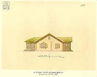 Architectural project of private house. Side facade., 1860, shevchenko