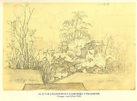 A nook of Smolensk cemetery in St. Petersburg, 1840, shevchenko