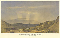 View of Karatau from Apazir valley, 1851, shevchenko