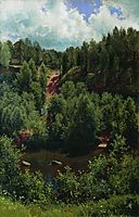 After the rain. Etude of the forest, 1881, shishkin