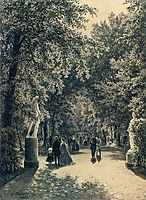 Alley of the Summer Garden in St. Petersburg, 1869, shishkin