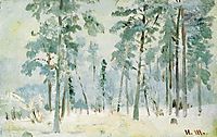 Forest into the frost, shishkin