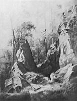 Rocks on the island of Valaam. Kukko, 1859, shishkin
