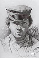 Self-portrait, 1854, shishkin