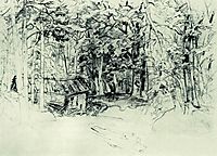 Sketch of the painting in 1898, 1898, shishkin