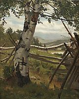 Summer Landscape with birch, shishkin