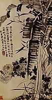 Banana, bamboo, chrysanthemums, orchids, 1707, shitao