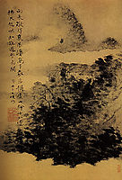 Between mountain and river, not far from Mount Huang, 1667, shitao
