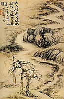 Creek in winter, 1693, shitao