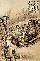 Crouched at the edge of the water, 1690, shitao