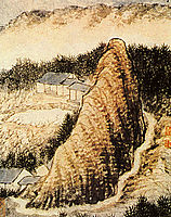 The hamlet at the foot of the rock, 1707, shitao