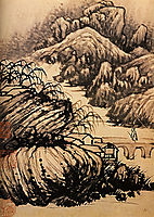 Hiking in the area of the Temple of the Dragon, 1707, shitao