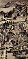 Jinting Mountains in Autumn, 1707, shitao