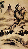 Light of dawn on the monastery, 1669, shitao
