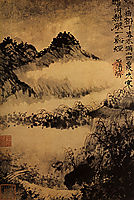 Not far from Mount Huang, the buffalo in the rice field, 1707, shitao