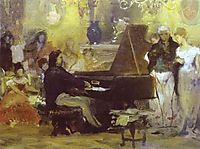 Chopin Performing in the Guest-Hall of Anton Radziville in Berlin in 1829, 1887, siemiradzki