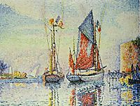 The tuna departing, Concarneau, 1925, signac