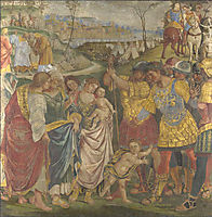 Coriolanus persuaded by his Family to spare Rome, 1509, signorelli