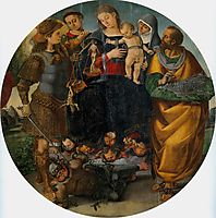 Virgin and Child with Sts Michael, Vincent of Saragozza, Margaret of Cortona and Mark, c.1512, signorelli