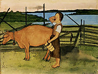 Morning Milking, 1895, simberg