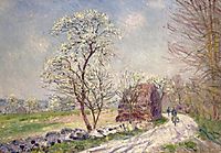 Along the Woods in Spring, 1889, sisley