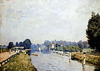 Banks of rivers (the Thames Hampton Court, first week of October), 1874, sisley