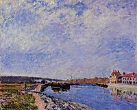 The Barge Port and Saint Mammes, 1884, sisley