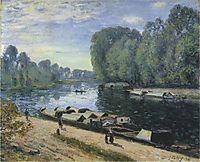 Boats on the Loing River, 1895, sisley