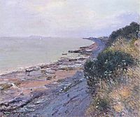 Cliffs at Penarth, Evening, Low Tide, 1897, sisley