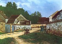 Dorfstrasse in Marlotte, 1866, sisley