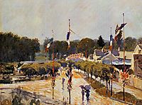 Fete Day at Marly le Roi (The Fourteenth of July at Marly le Roi), 1875, sisley