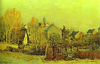 Frost in Louveciennes, 1873, sisley