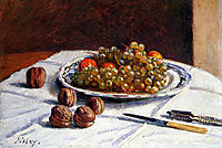 Grapes And Walnuts, 1876, sisley
