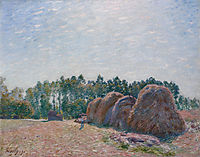 Haystacks at Moret Morning Light, 1890, sisley