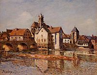 The Moret Bridge, 1892, sisley