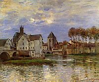The Moret Bridge at Sunset, 1892, sisley