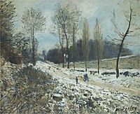 Route to Marly Le Roi in Snow, sisley