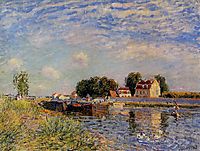 Saint Mammes, Ducks on Canal, 1885, sisley