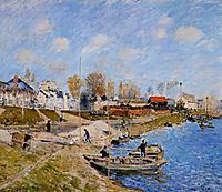 Sand on the Quayside, Port Marly, 1875, sisley