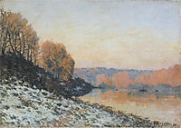 The Seine at Bougival in Winter, 1872, sisley