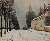 Snow on the Road, Louveciennes (Chemin de la Machine), 1874, sisley