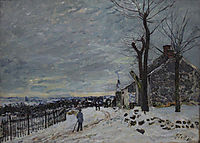 Snowy Weather at Veneux Nadon, 1880, sisley