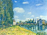 The straw Rent, 1888, sisley