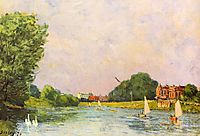 Thames at Hampton Court, 1874, sisley