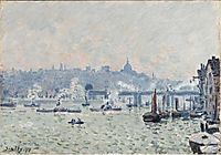 View of the Thames Charing Cross Bridge, 1874, sisley