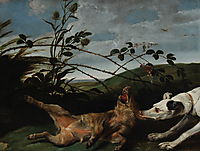 Greyhound Catching a Young Wild Boar, snyders