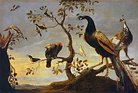 Group of Birds Perched on Branches, c.1630, snyders