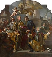 Gundaker Count Althann Handing over to the Emperor Charles VI (Charles III of Hungary) (1685-1740), 1728, solimena