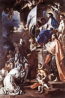 St. Bonaventura Receiving the Banner of St. Sepulchre from the Madonna, 1710, solimena